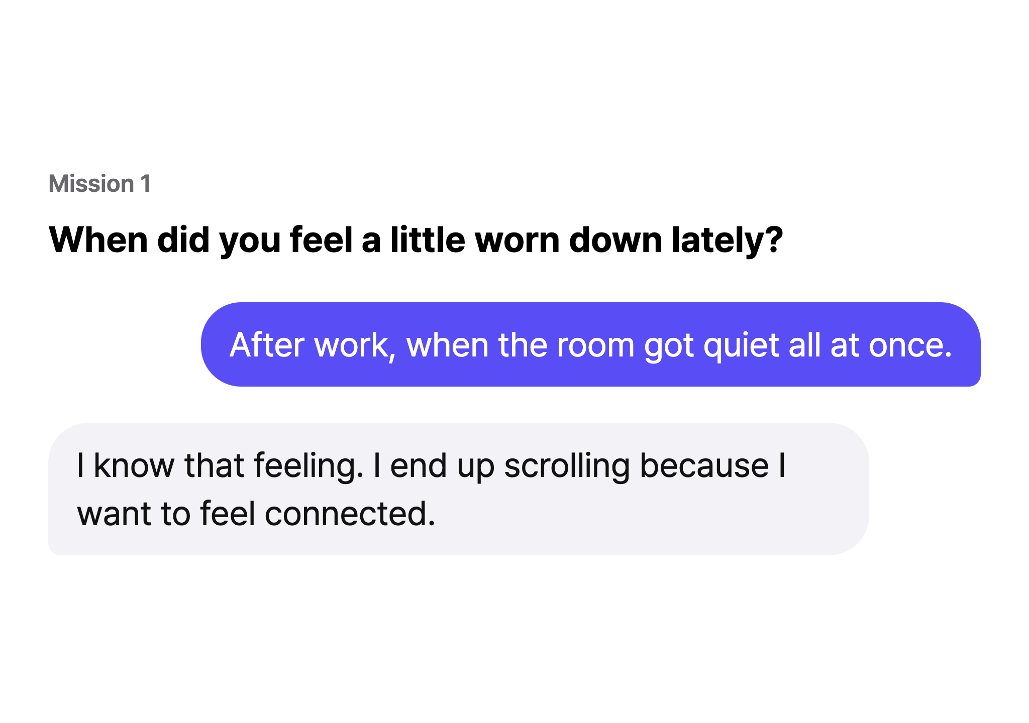 A shared question that helps two people get to know each other
